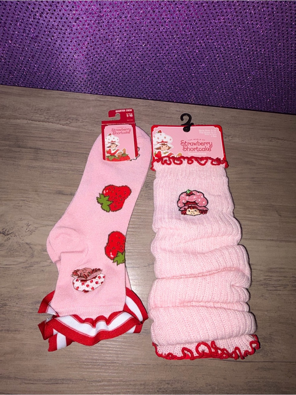 NWT Strawberry Shortcake Socks & Leg Warmers Set Women’s Size 5-10 Y2K Kawaii